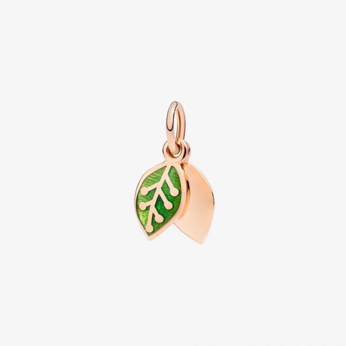 DoDo Charm LEAF Rose Gold Enamel - Orsini Jewellers