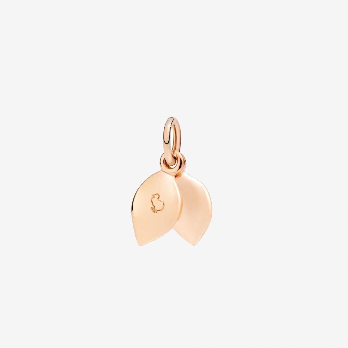 DoDo Charm LEAF Rose Gold Enamel - Orsini Jewellers