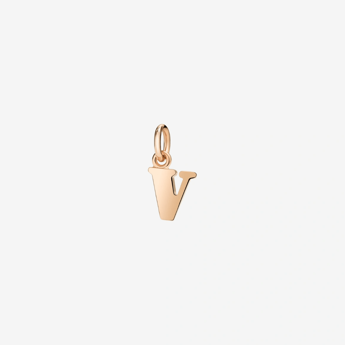 DoDo Charm LETTER V Rose Gold - Orsini Jewellers