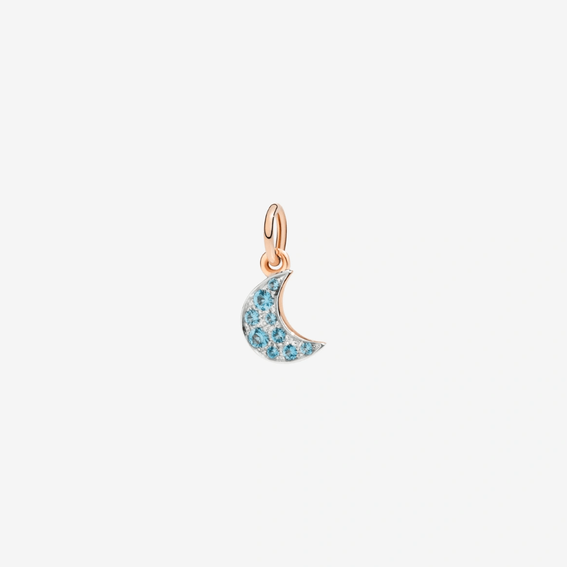 DoDo Charm Moon Blue Topaz Rose Gold - Orsini Jewellers