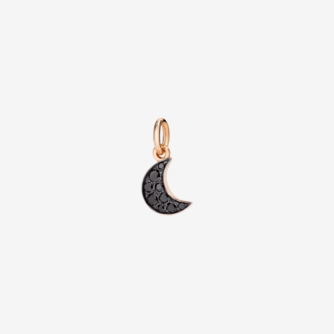 DoDo Charm Moon Rose Gold Black Diamonds - Orsini Jewellers