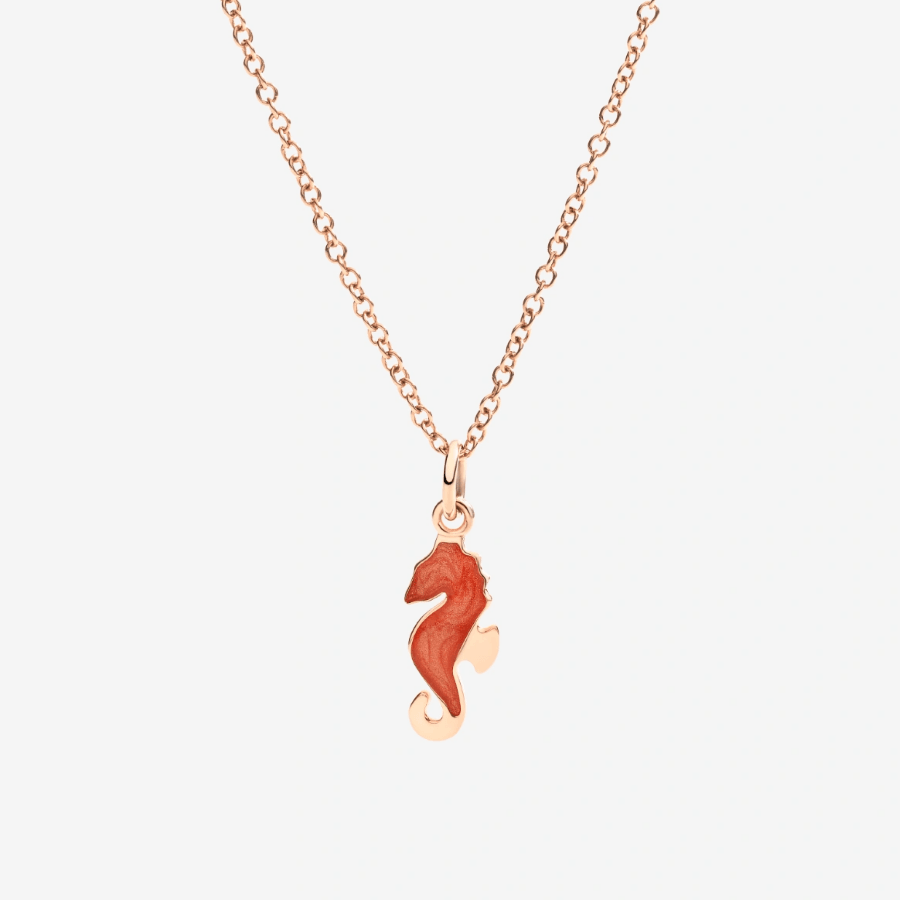 DoDo Charm Seahorse in Mother of Pearl Enamel - Orsini Jewellers