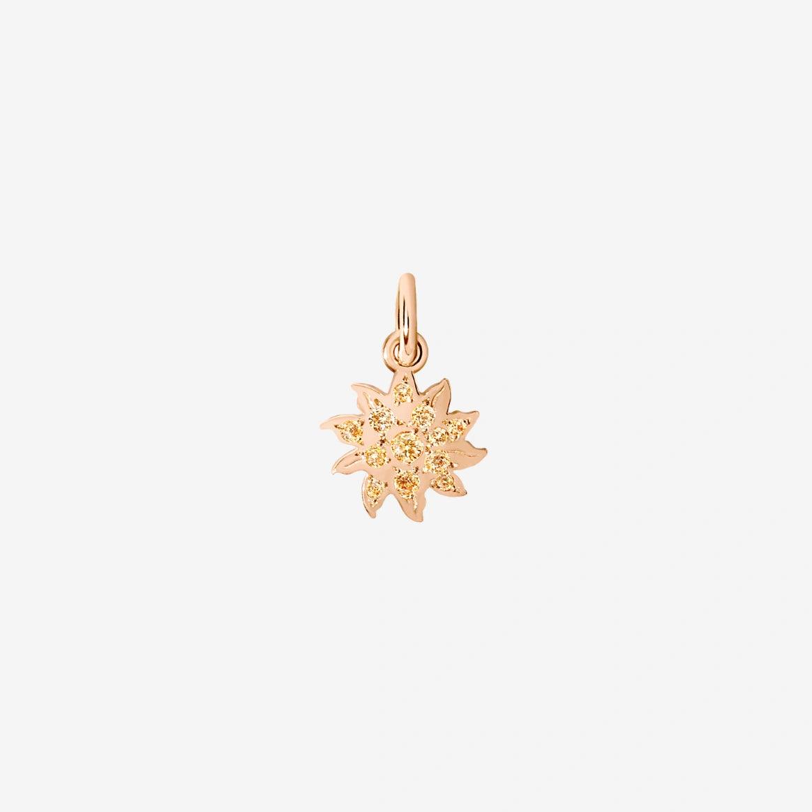 DoDo Charm SUN Rose Gold with brown diamonds - Orsini Jewellers