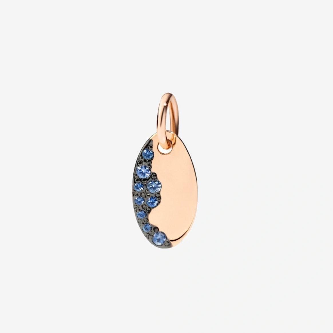 DoDo Charm TAG Rose Gold and Blue Sapphires - Orsini Jewellers