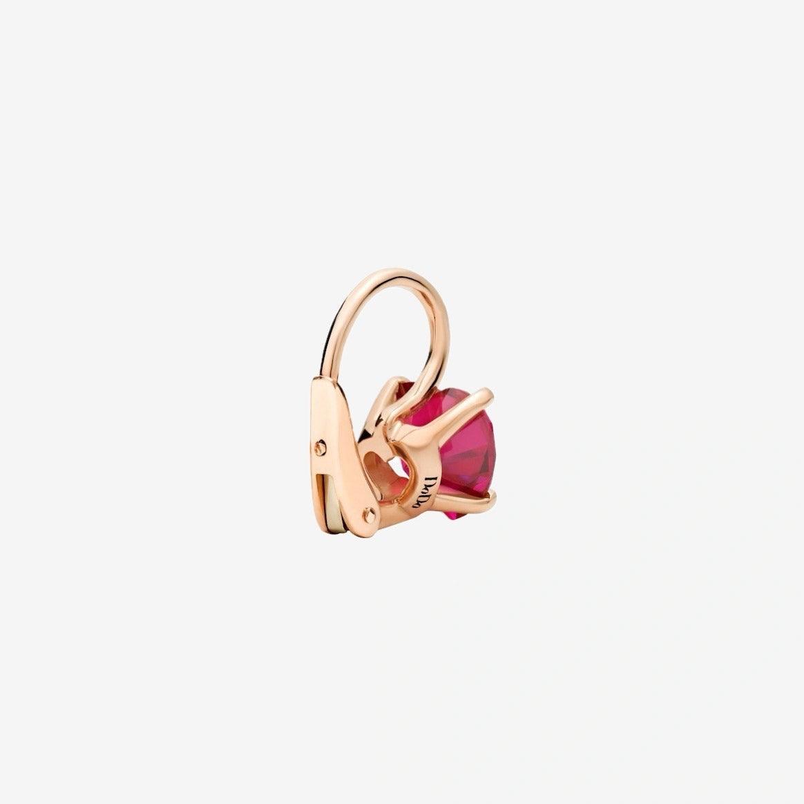 DoDo Earring CUORE (Heart) Rose Gold Synthetic Ruby - Orsini Jewellers