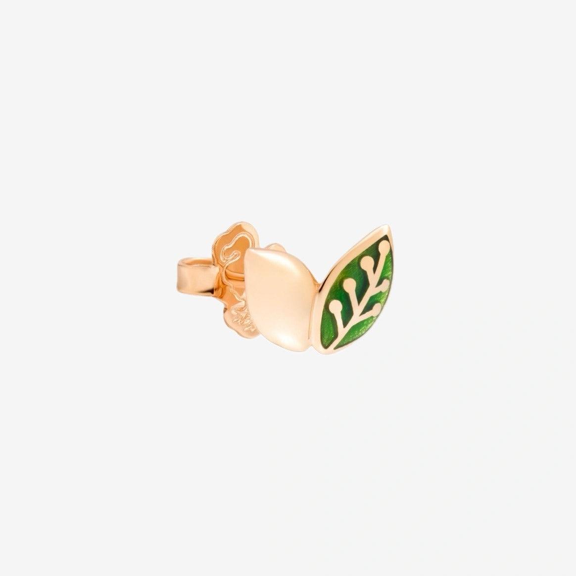 DoDo Earring LEAF Rose Gold Enamel - Orsini Jewellers