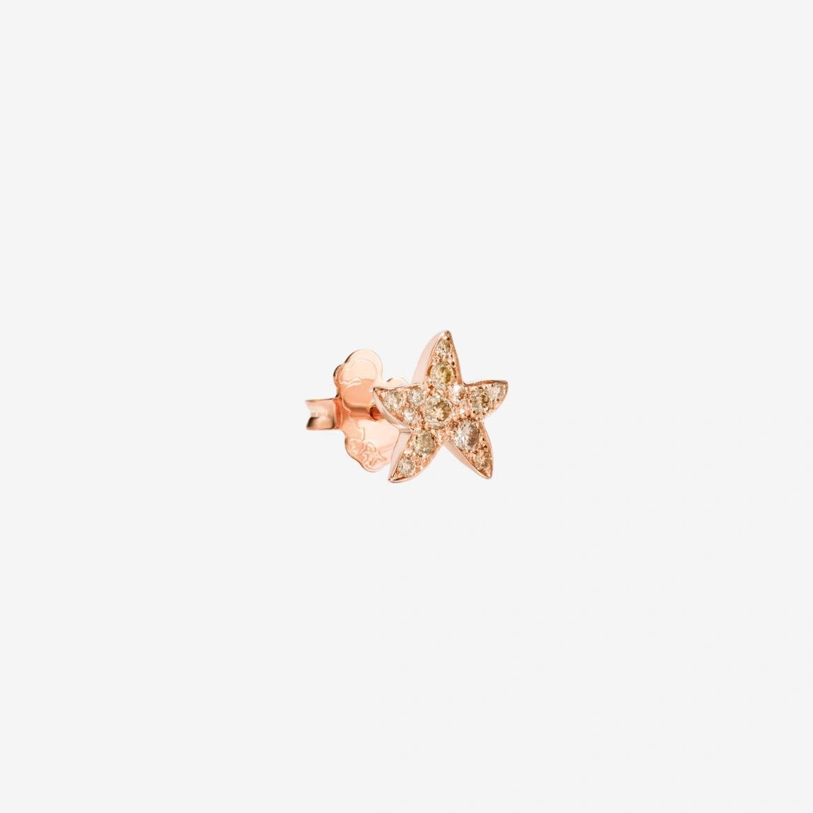 DoDo Earring STAR Rose Gold Brown Diamonds - Orsini Jewellers