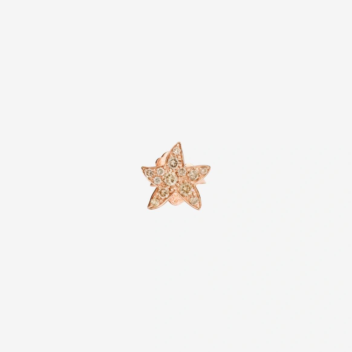 DoDo Earring STAR Rose Gold Brown Diamonds - Orsini Jewellers