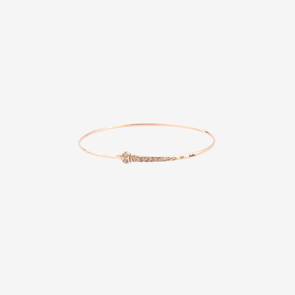 DoDo Essentials Bangle Rose Gold Brown Diamonds - Orsini Jewellers