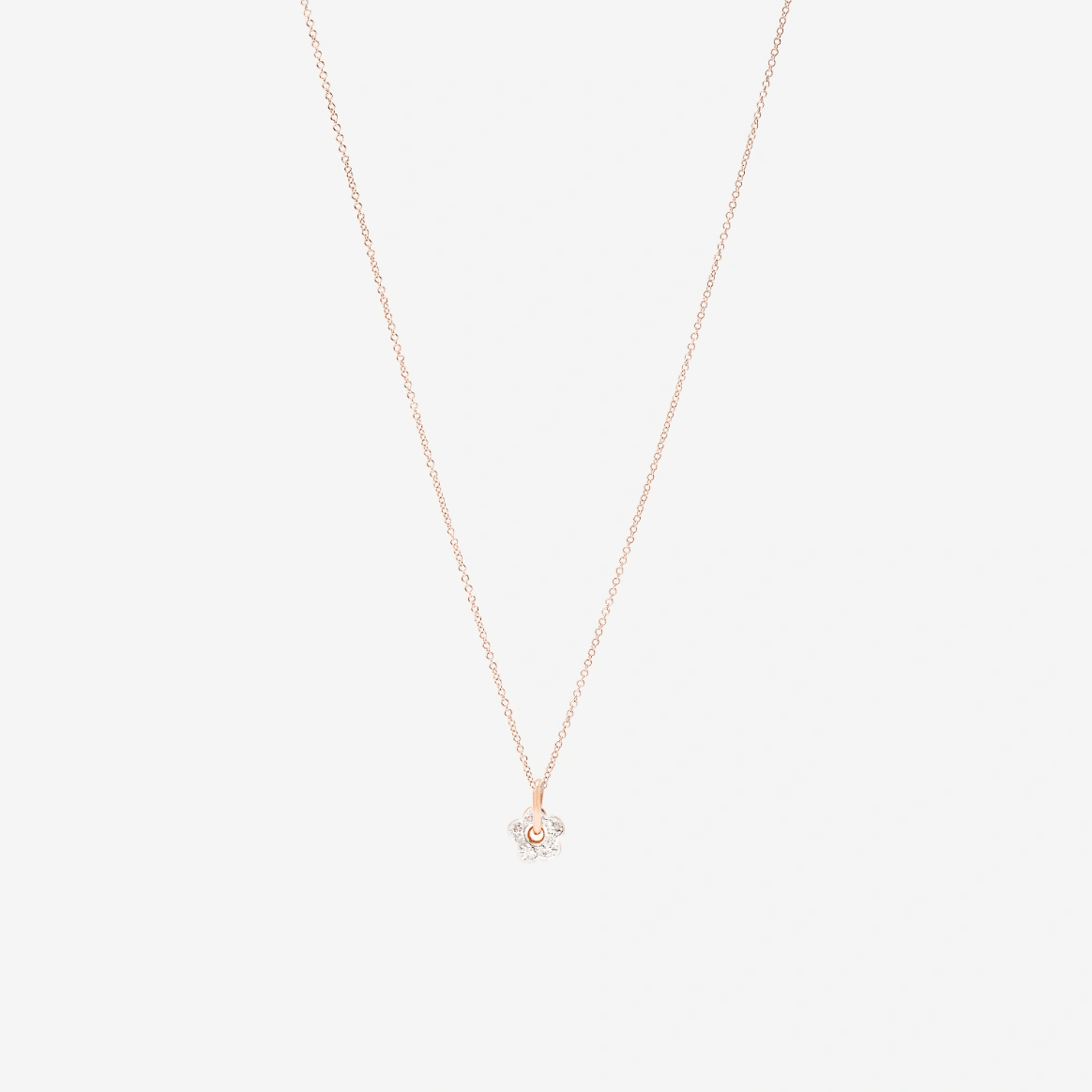 Dodo Flower Charm in 9k Rose Gold with Diamonds - Orsini Jewellers