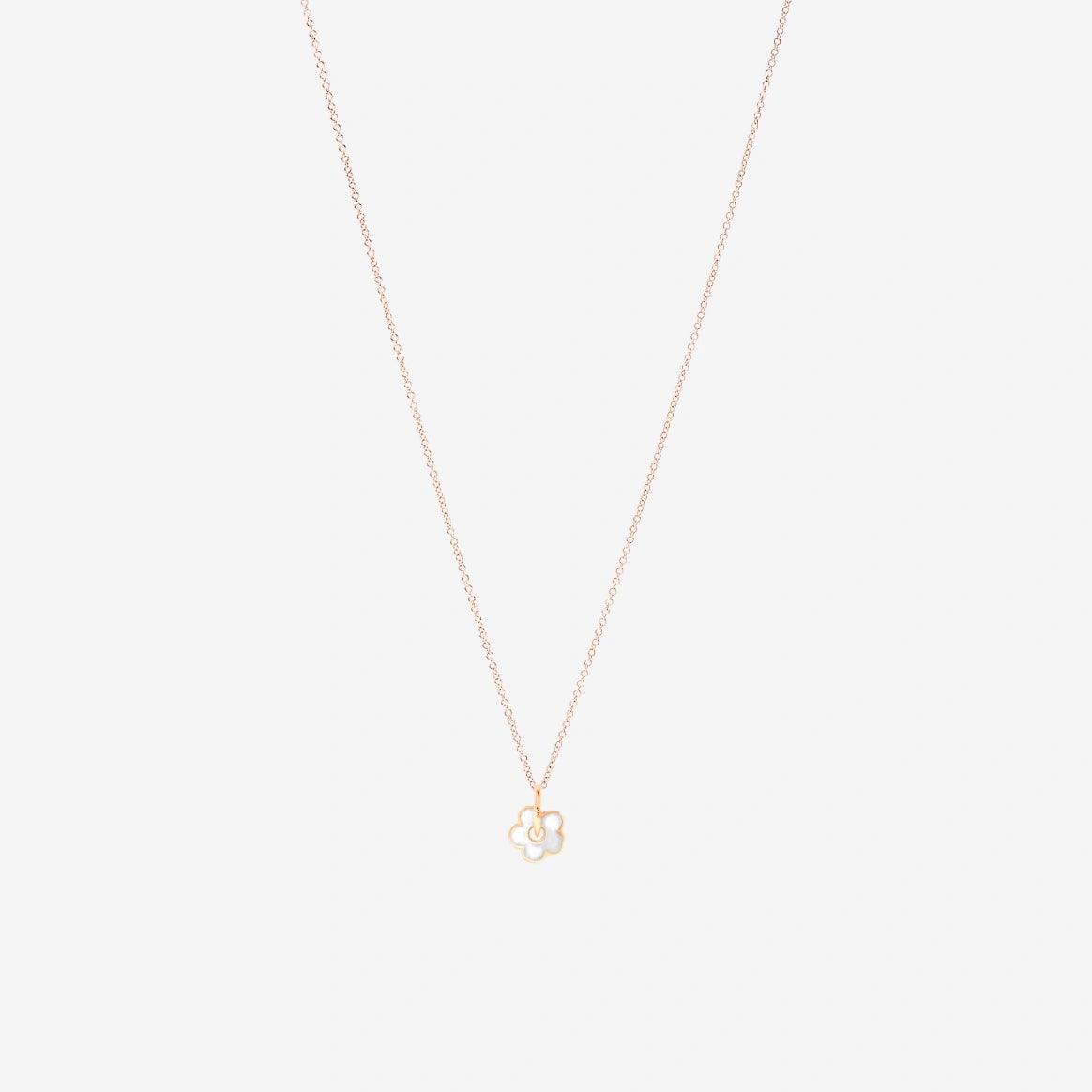 Dodo Flower Charm in 9k Rose Gold with Mother of Pearl effect - Orsini Jewellers