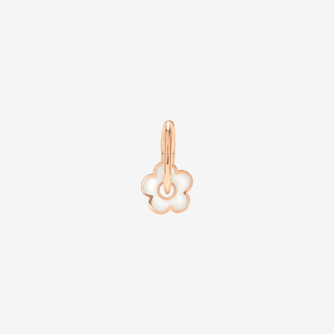 Dodo Flower Earring in 9k Rose Gold with Mother of Pearl Enamel - Orsini Jewellers