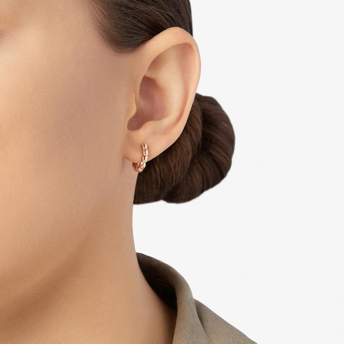 Rose gold hoop earrings nz deals