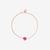 DoDo Heart Bracelet in 9K Rose Gold with Synthetic Ruby - Orsini Jewellers