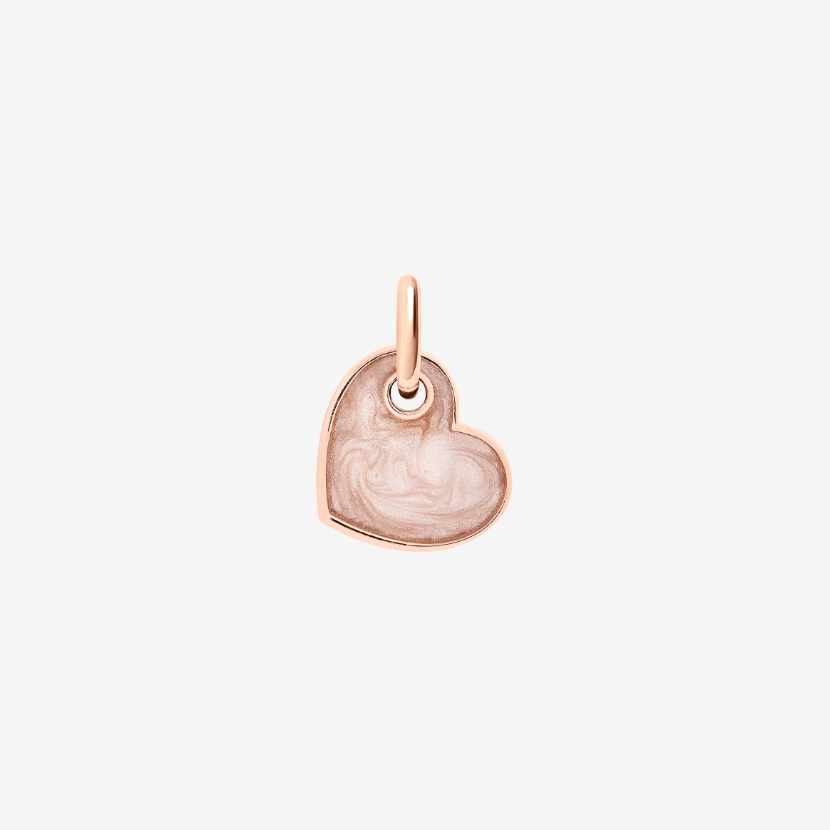 DoDo HEART Charm Mother of Pearl Enamel in Light Pink - Orsini Jewellers