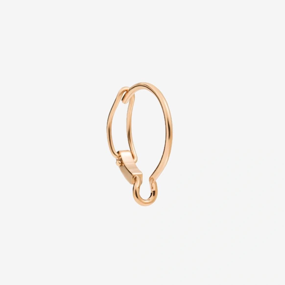 DoDo Hoop Earring ESSENTIALS CHARM Rose Gold Small - Orsini Jewellers