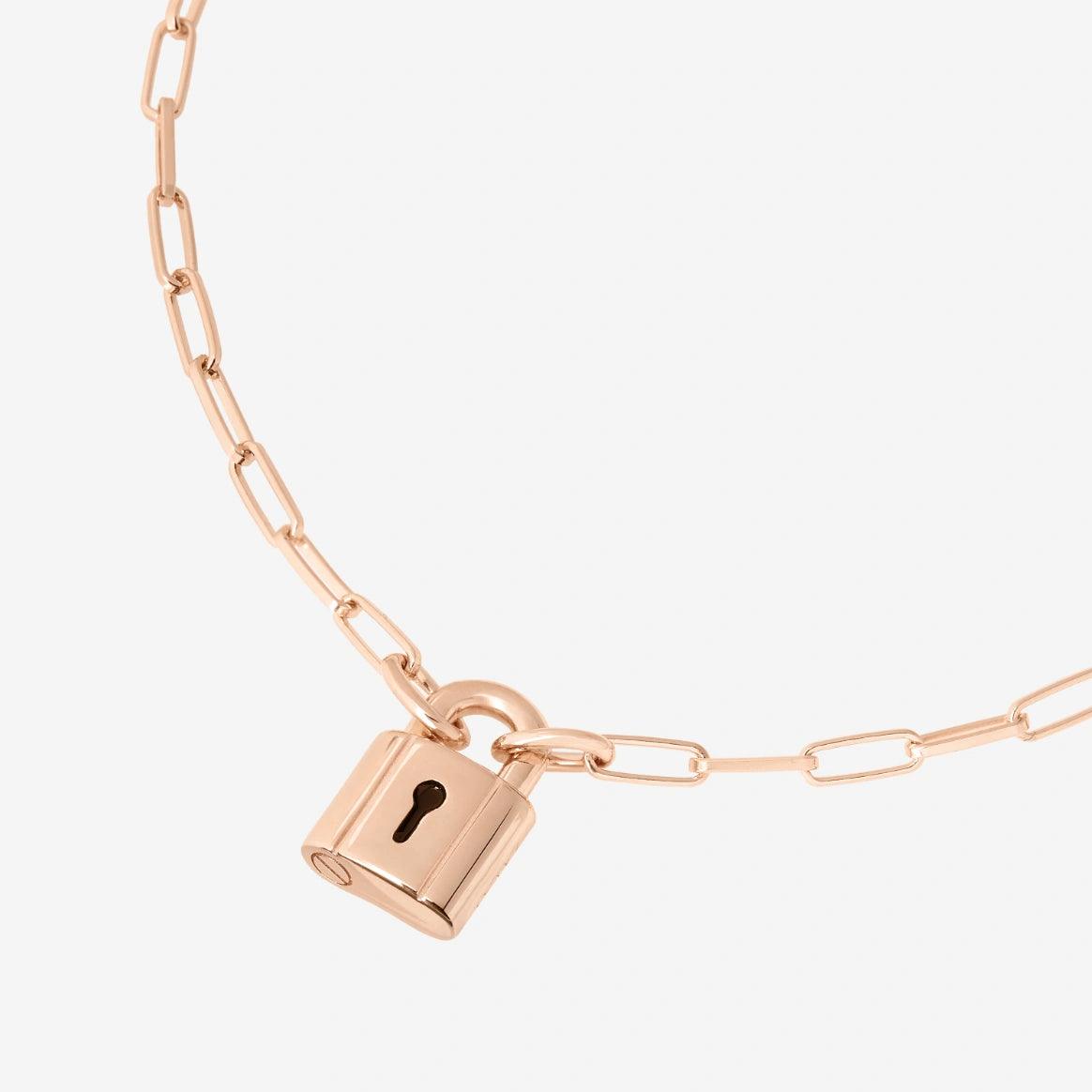 DoDo Necklace LOCK 18K Rose Gold Plated Silver - Orsini Jewellers