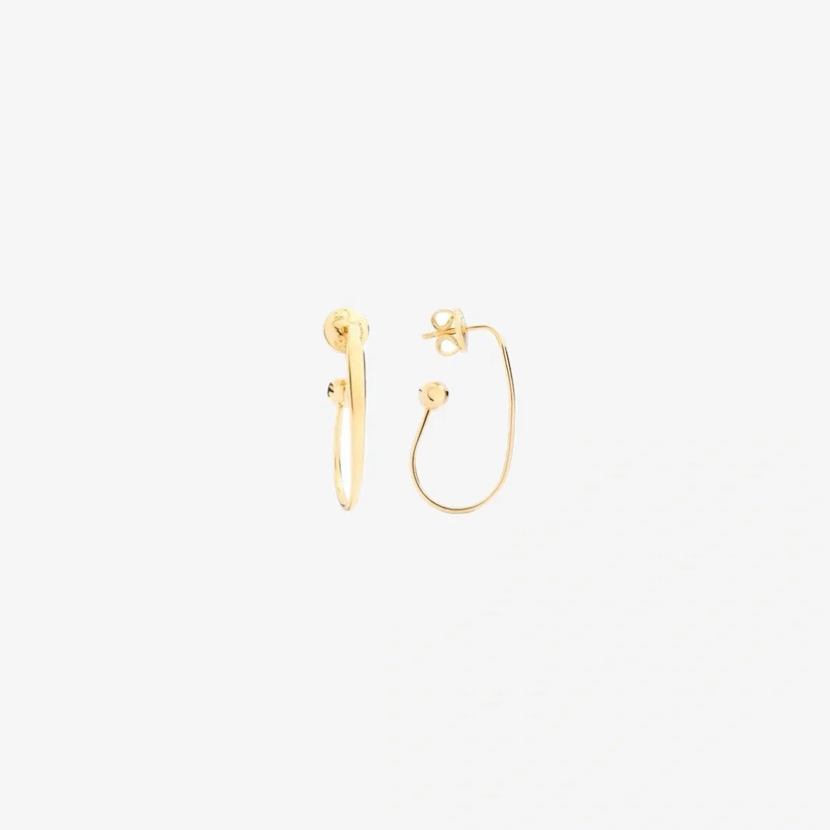 DoDo Open Hoop Earrings ESSENTIALS OVAL 18k Yellow Gold - Orsini Jewellers