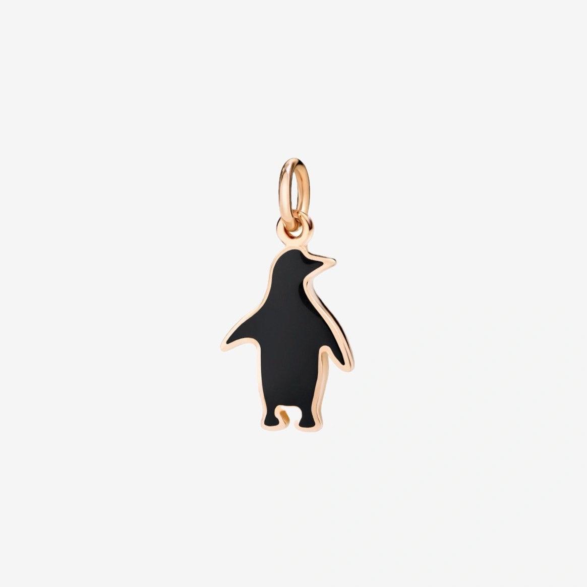 DoDo Penguin Charm Black Enamel Rose Gold - Orsini Jewellers