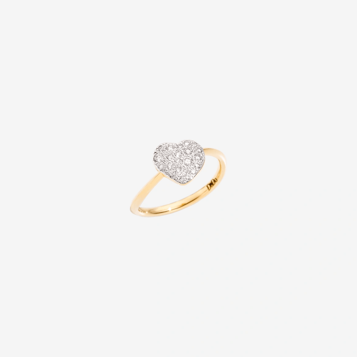 DoDo Ring Coure (Heart) Diamonds Yellow Gold - Large - Orsini Jewellers