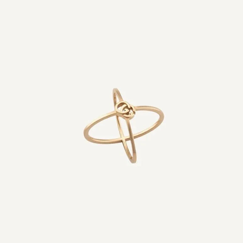 Gucci GG Running Cross Ring in 18k Rose Gold - Orsini Jewellers