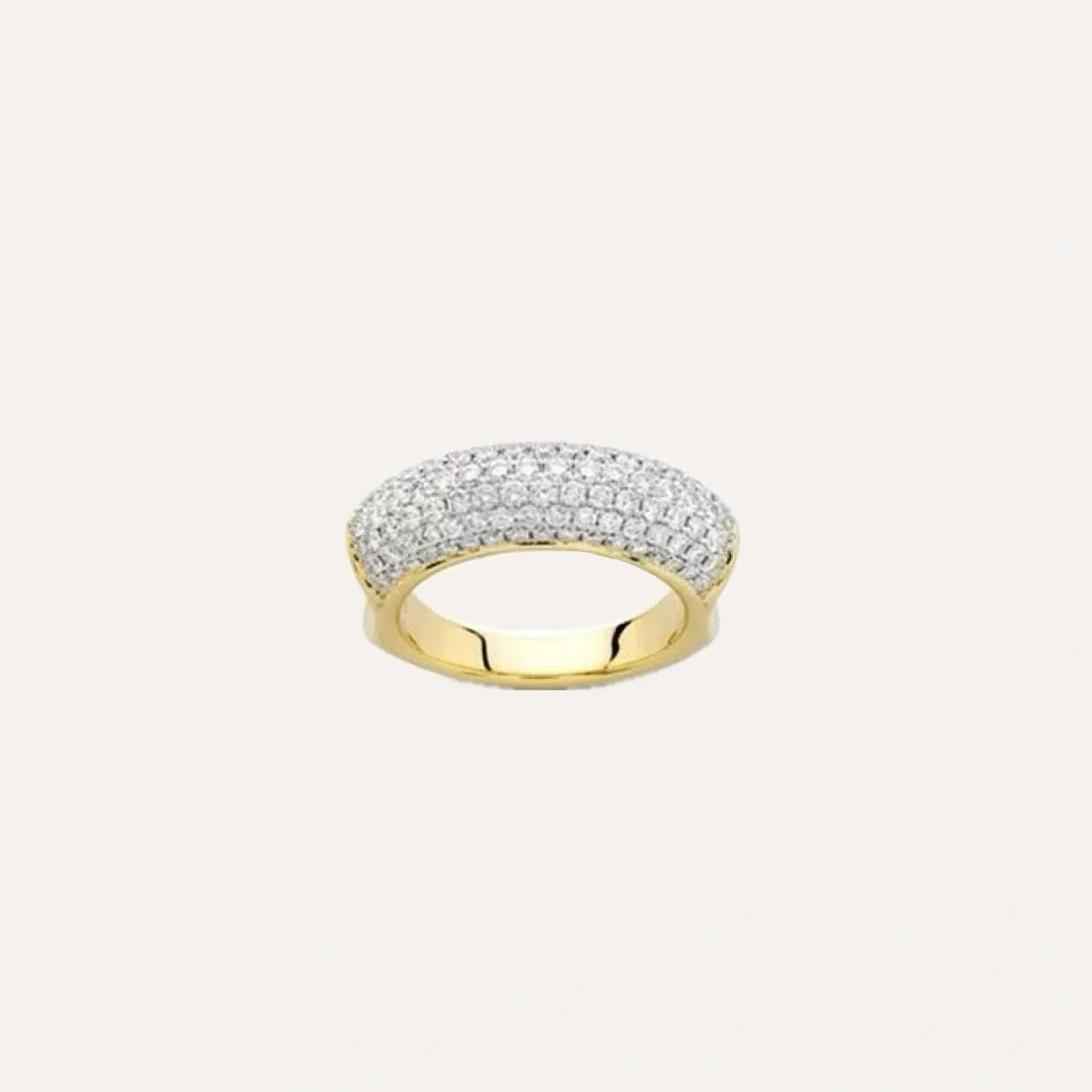 Hulchi Belluni Diamond Pave Ring in 18k Yellow Gold - Orsini Jewellers