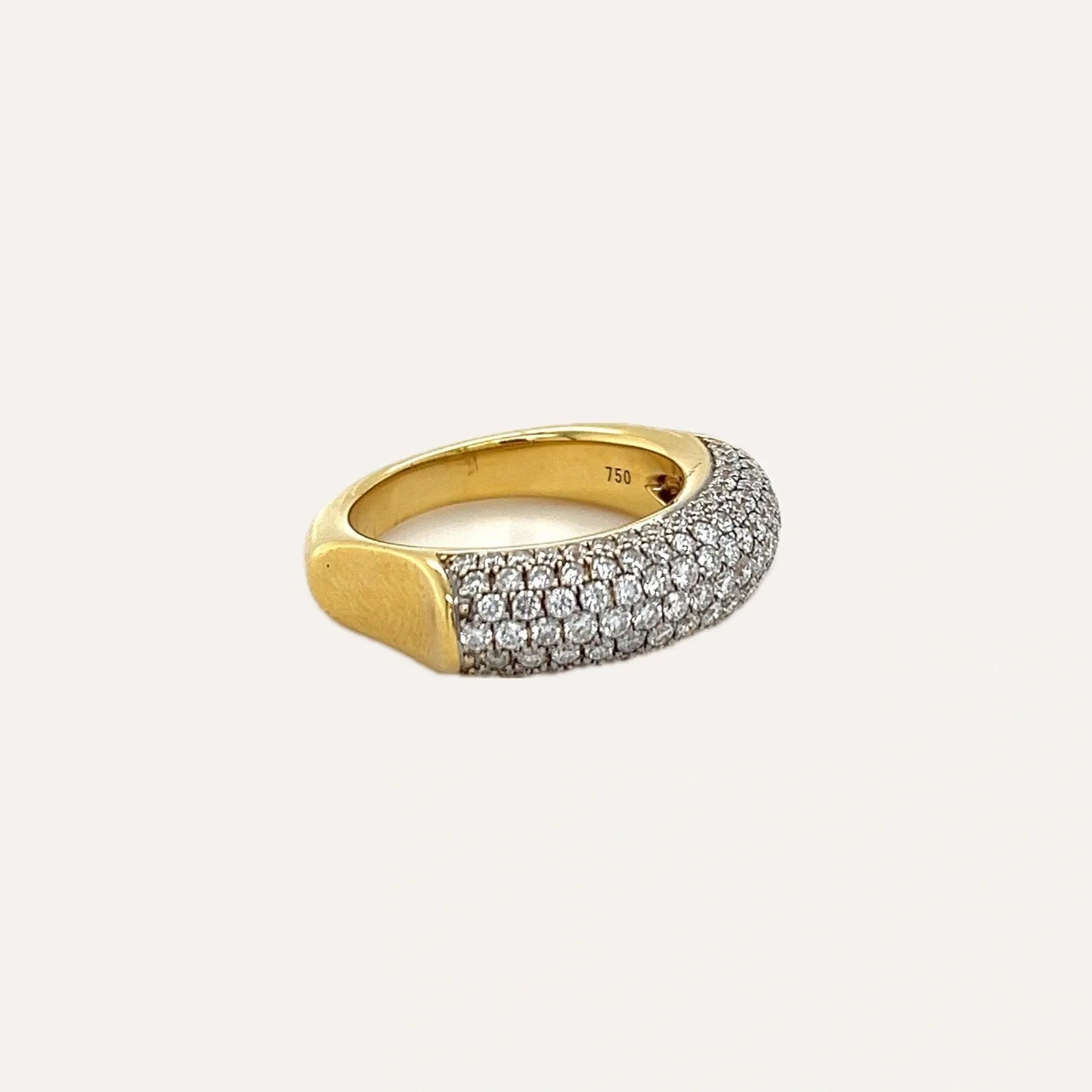 Hulchi Belluni Diamond Pave Ring in 18k Yellow Gold - Orsini Jewellers