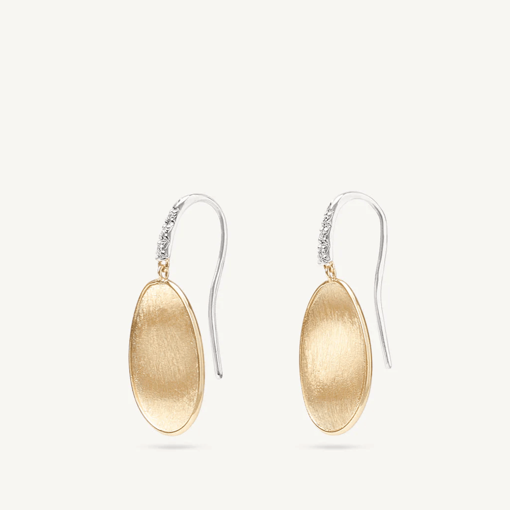 Marco Bicego 18k Lunaria Drop Earrings with Diamonds - Orsini Jewellers