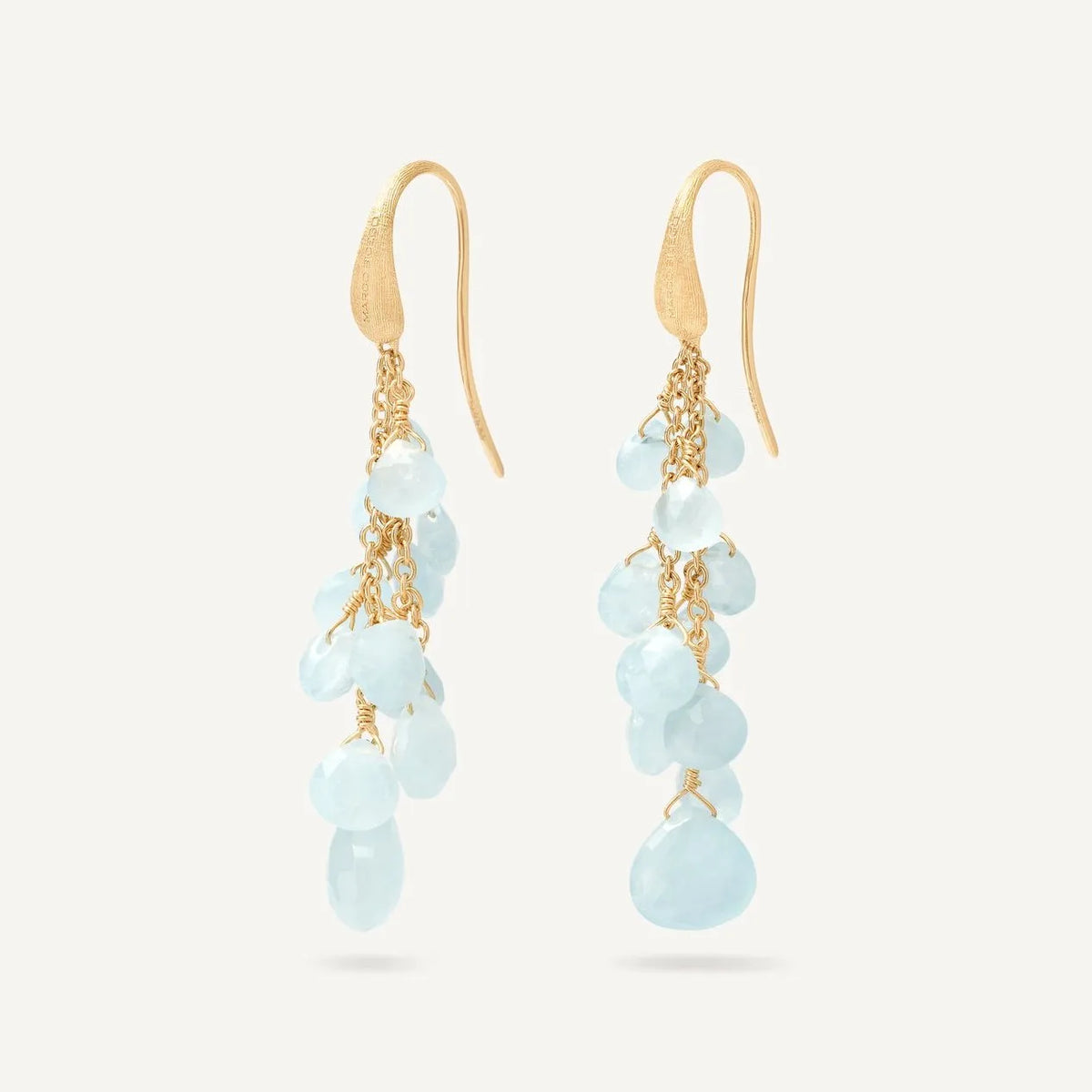 Marco Bicego 18K Yellow Gold Multi-Strand Aquamarine Earrings - Orsini Jewellers