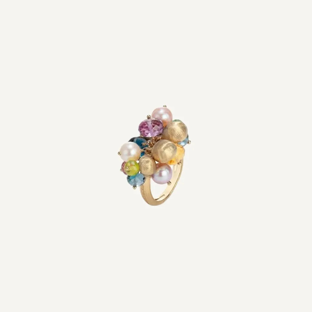 Marco Bicego Africa 18k Gold Gemstone Pearl Ring - Orsini Jewellers