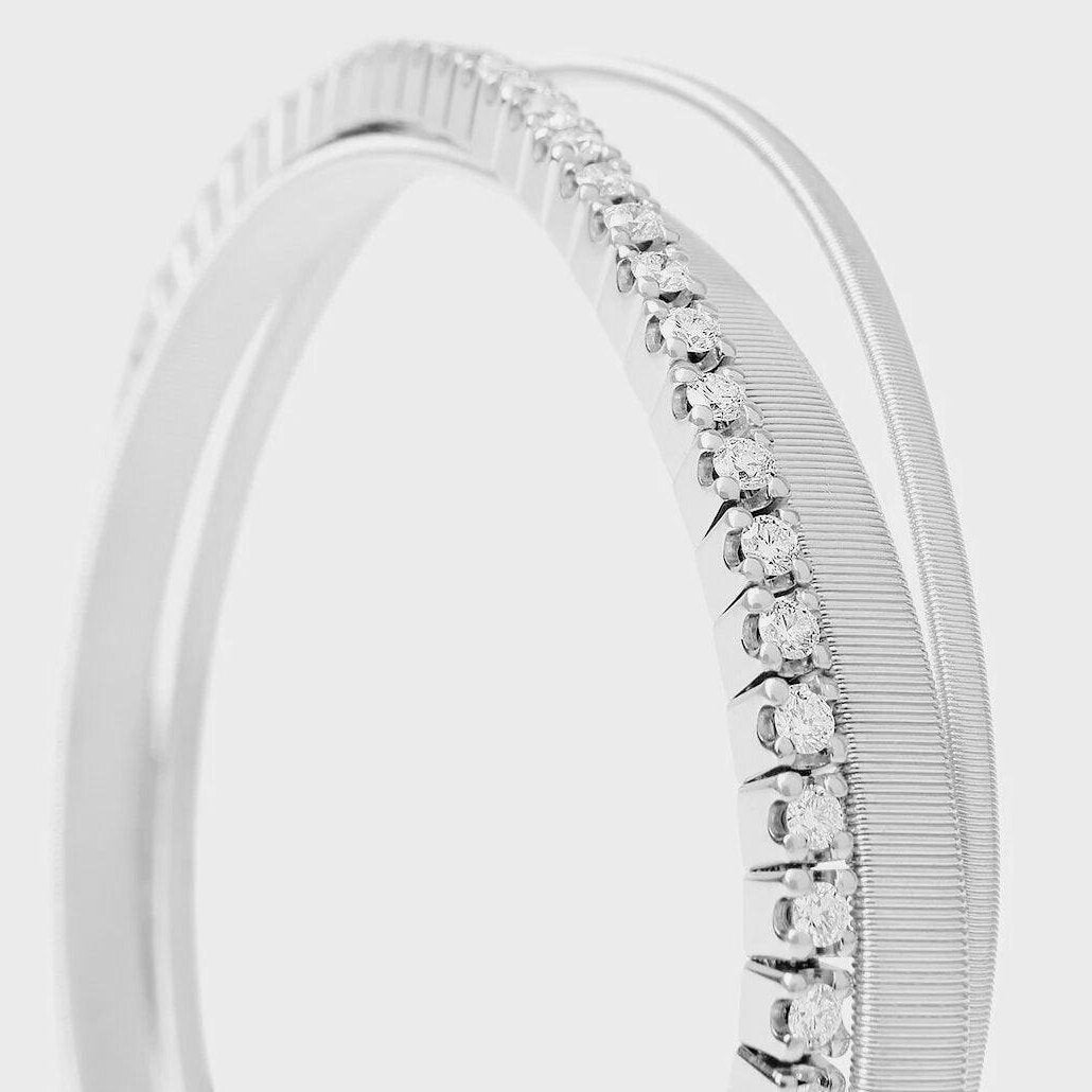 Marco Bicego Goa 18k White Gold Diamond Bracelet 3 Strand - Orsini Jewellers