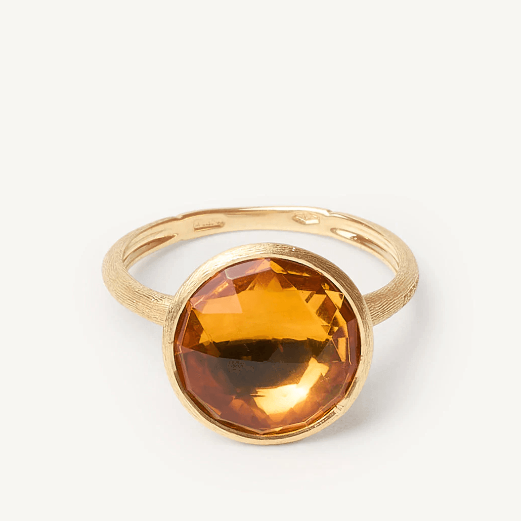 Marco Bicego Jaipur 18k Gold Citrine Quartz Ring Large - Orsini Jewellers