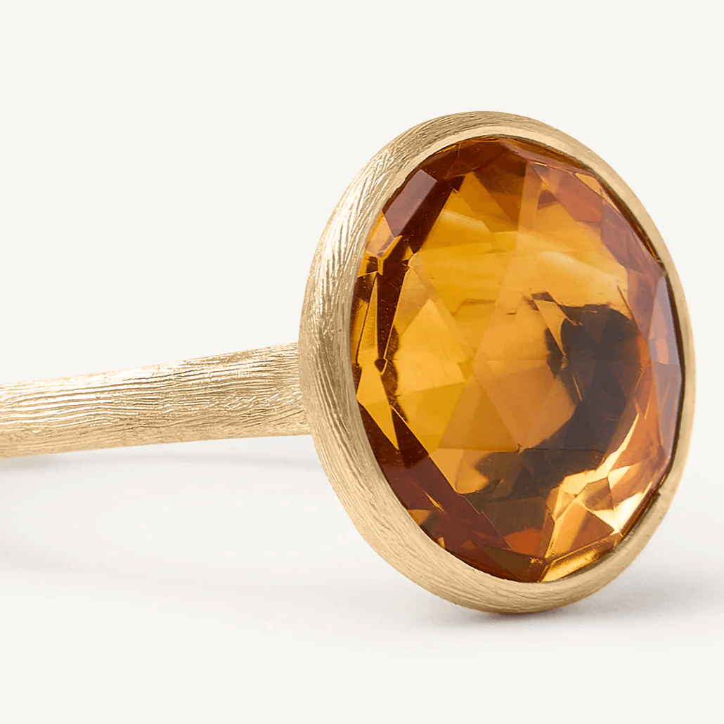 Marco Bicego Jaipur 18k Gold Citrine Quartz Ring Large - Orsini Jewellers