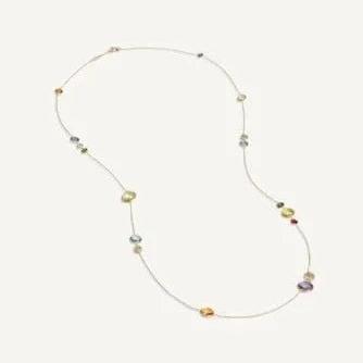 Marco Bicego Jaipur 18k Gold Gemstone Necklace Light Long - Orsini Jewellers