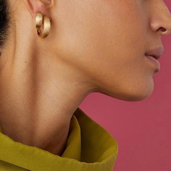 Marco Bicego Lucia Gold Medium Hoop Earrings - Orsini Jewellers