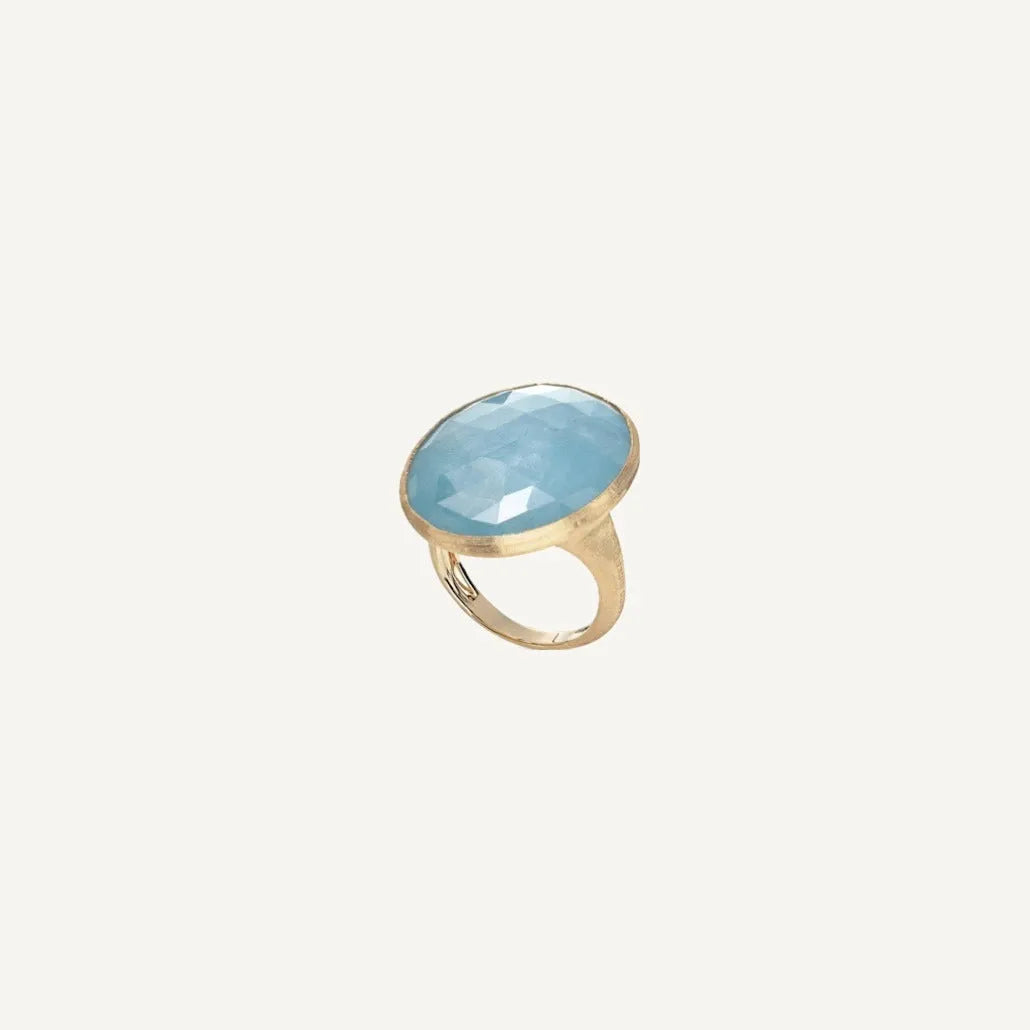 Marco Bicego Lunaria 18k Gold Aquamarine Ring - Orsini Jewellers