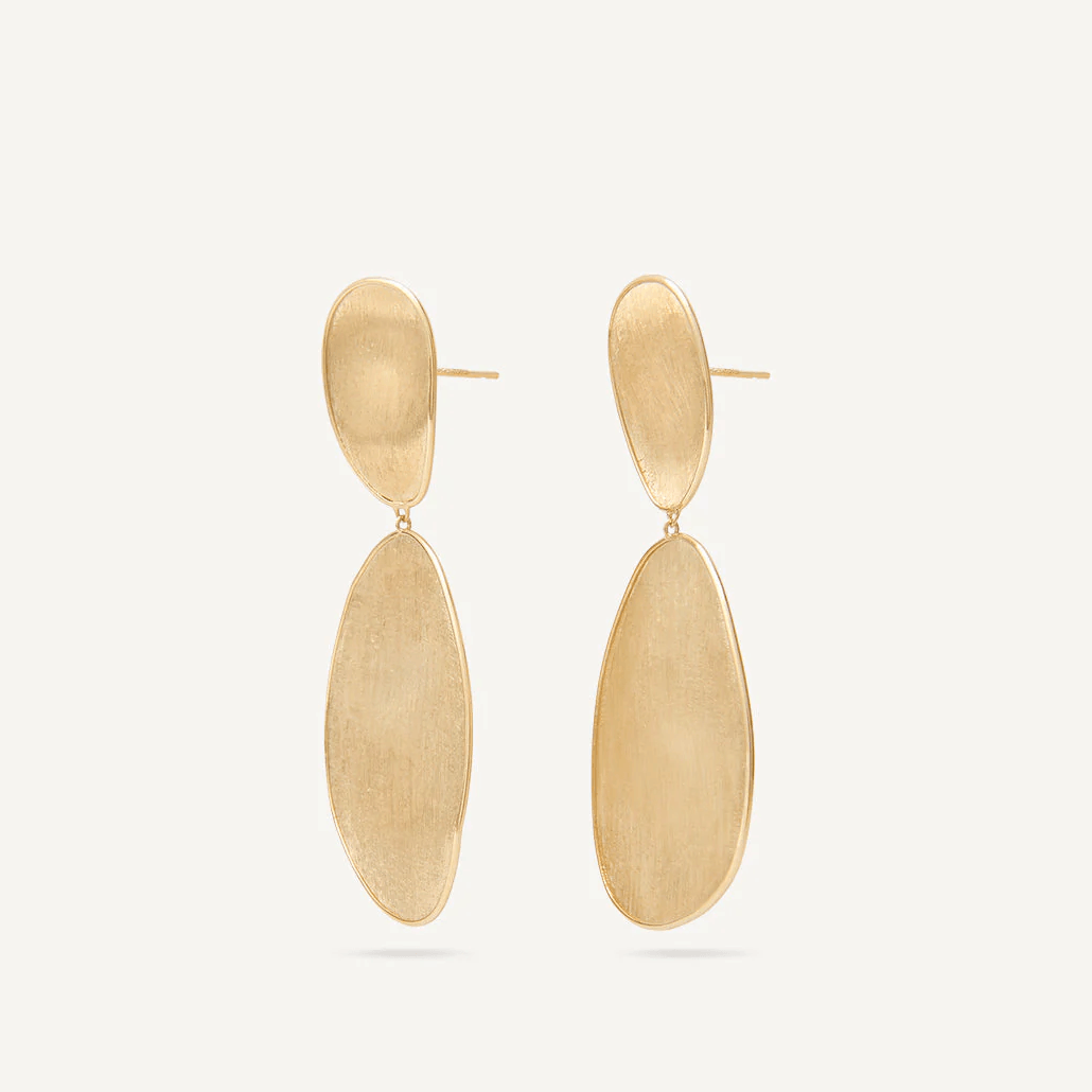 Marco Bicego Lunaria 18k Gold Earrings 2 Drop Large - Orsini Jewellers