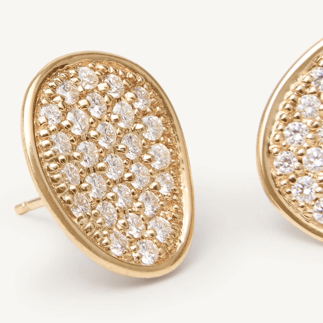 Marco Bicego Lunaria Stud Earrings with Diamonds - Orsini Jewellers