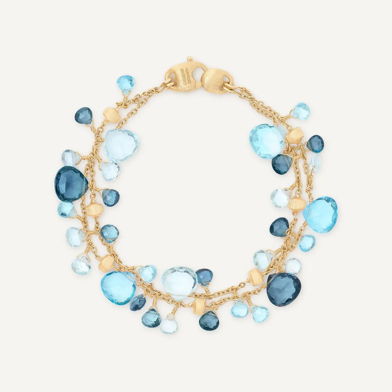 Marco Bicego Paradise 18k Gold Blue Topaz Gemstone Bracelet - Orsini Jewellers