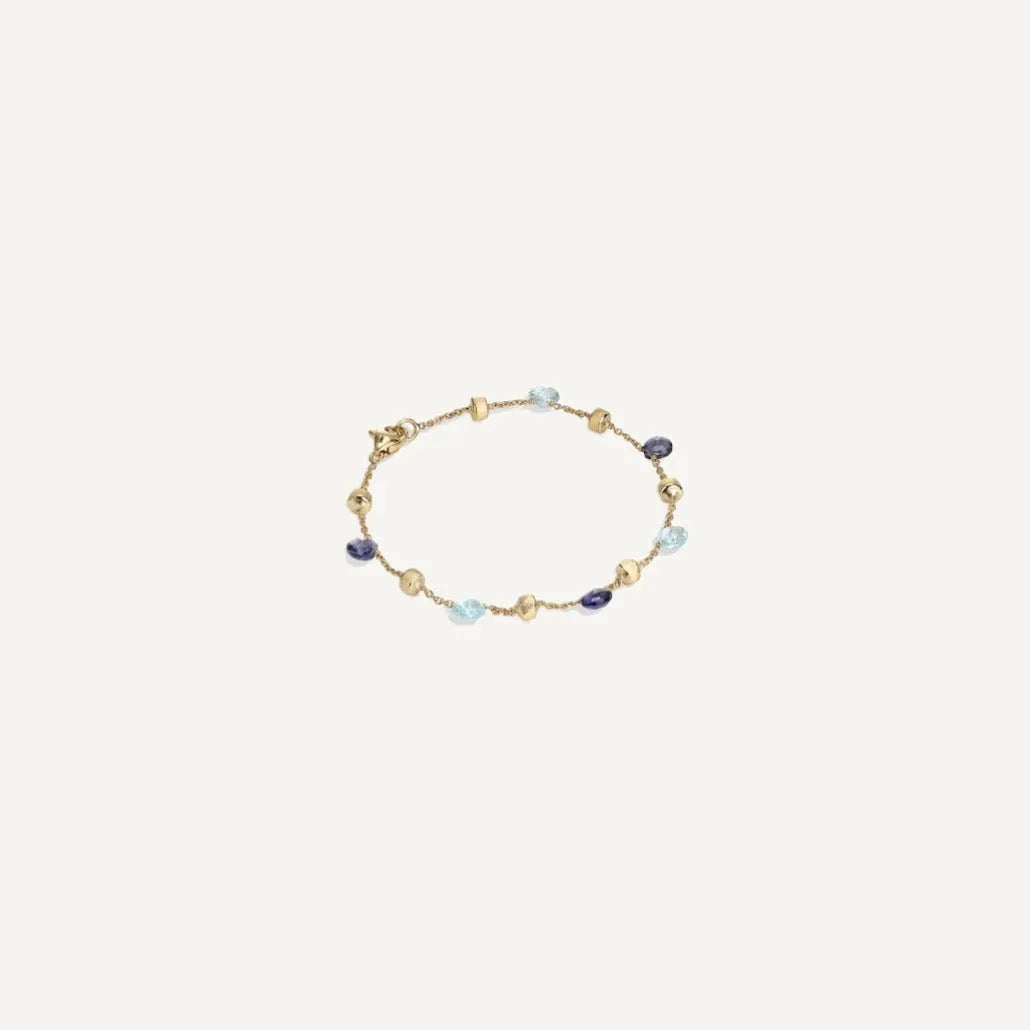 Marco Bicego Paradise 18k Gold Iolite Sky Blue Topaz Bracelet - Orsini Jewellers