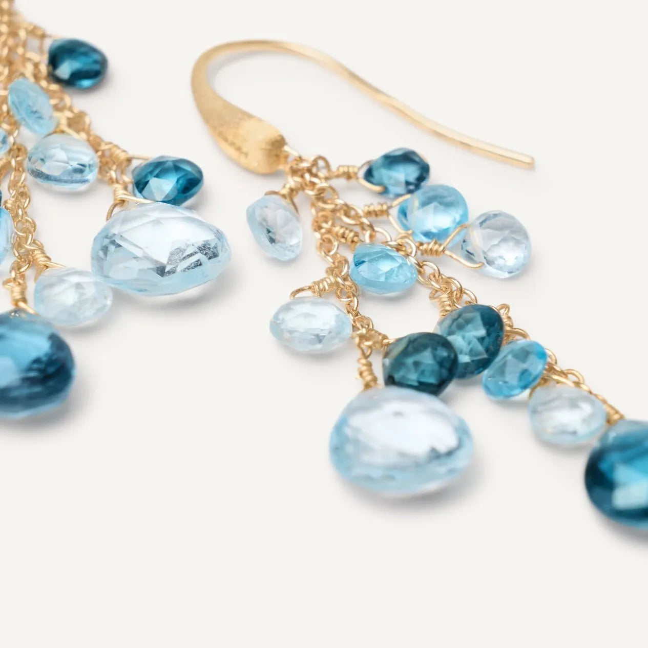 Marco Bicego Paradise Blue Topaz Gemstone Drop Earrings - Orsini Jewellers