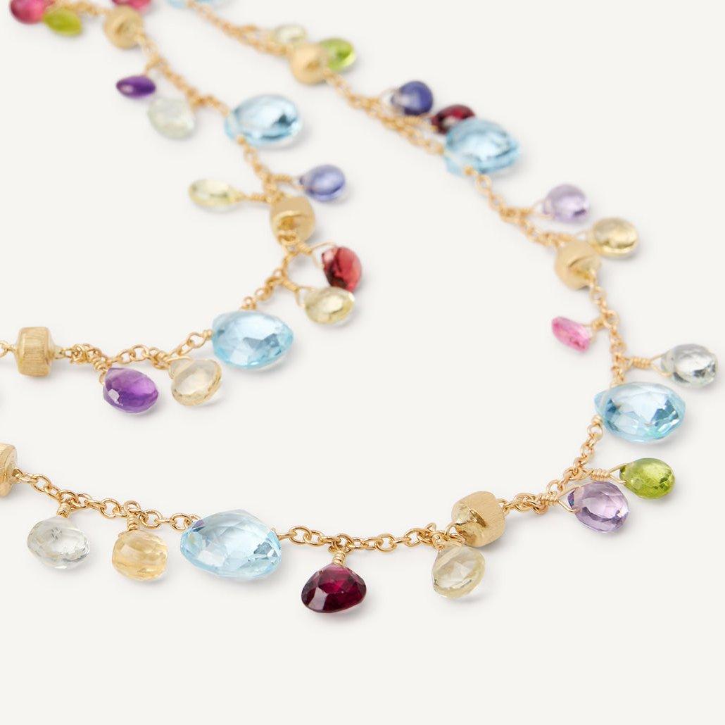 Marco Bicego Paradise Necklace Gemstones and 18k Yellow Gold - Orsini Jewellers