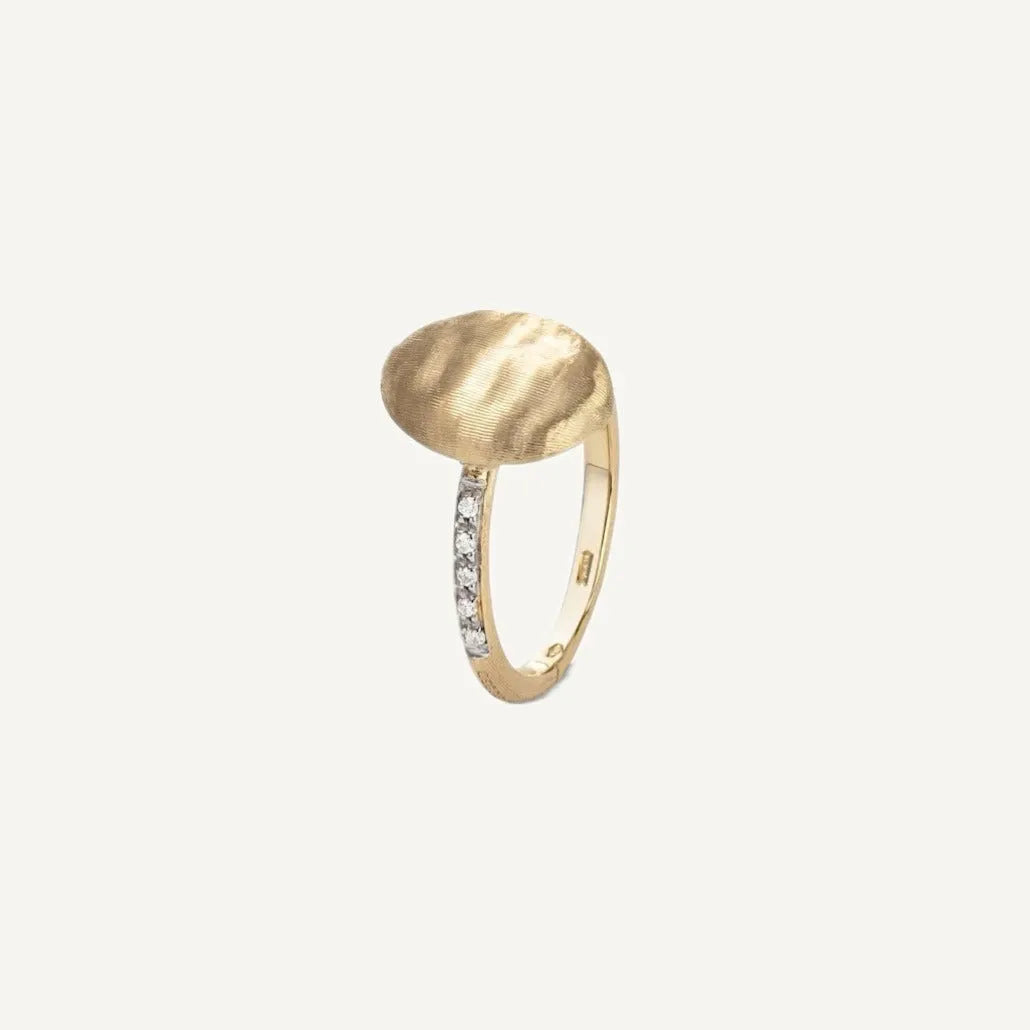 Marco Bicego Siviglia 18k Gold Diamond Ring Vertical - Orsini Jewellers