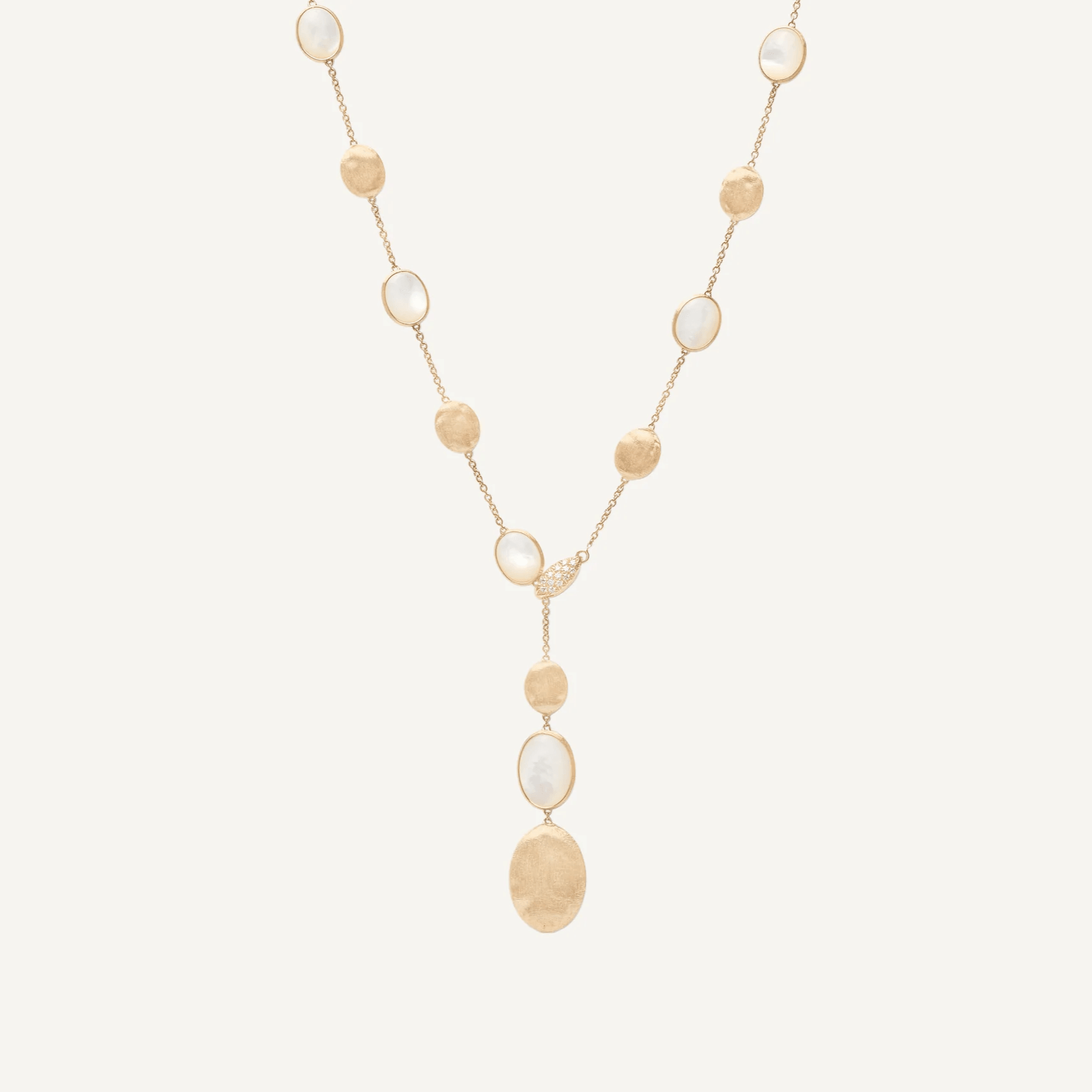 Marco Bicego Siviglia Lariat Necklace with Mother of Pearl and Diamonds - Orsini Jewellers