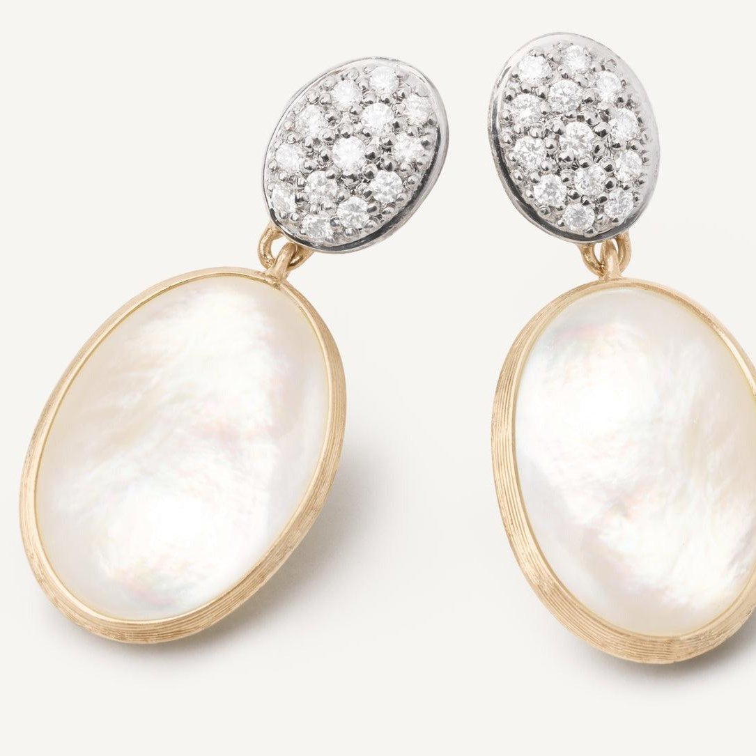 Marco Bicego Siviglia Mother of Pearl and Diamond Earrings - Orsini Jewellers