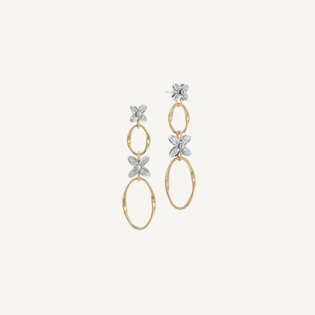 Marco Biecgo Marrakech Onde Drop Earrings Diamonds 18k Gold Flora - Orsini Jewellers