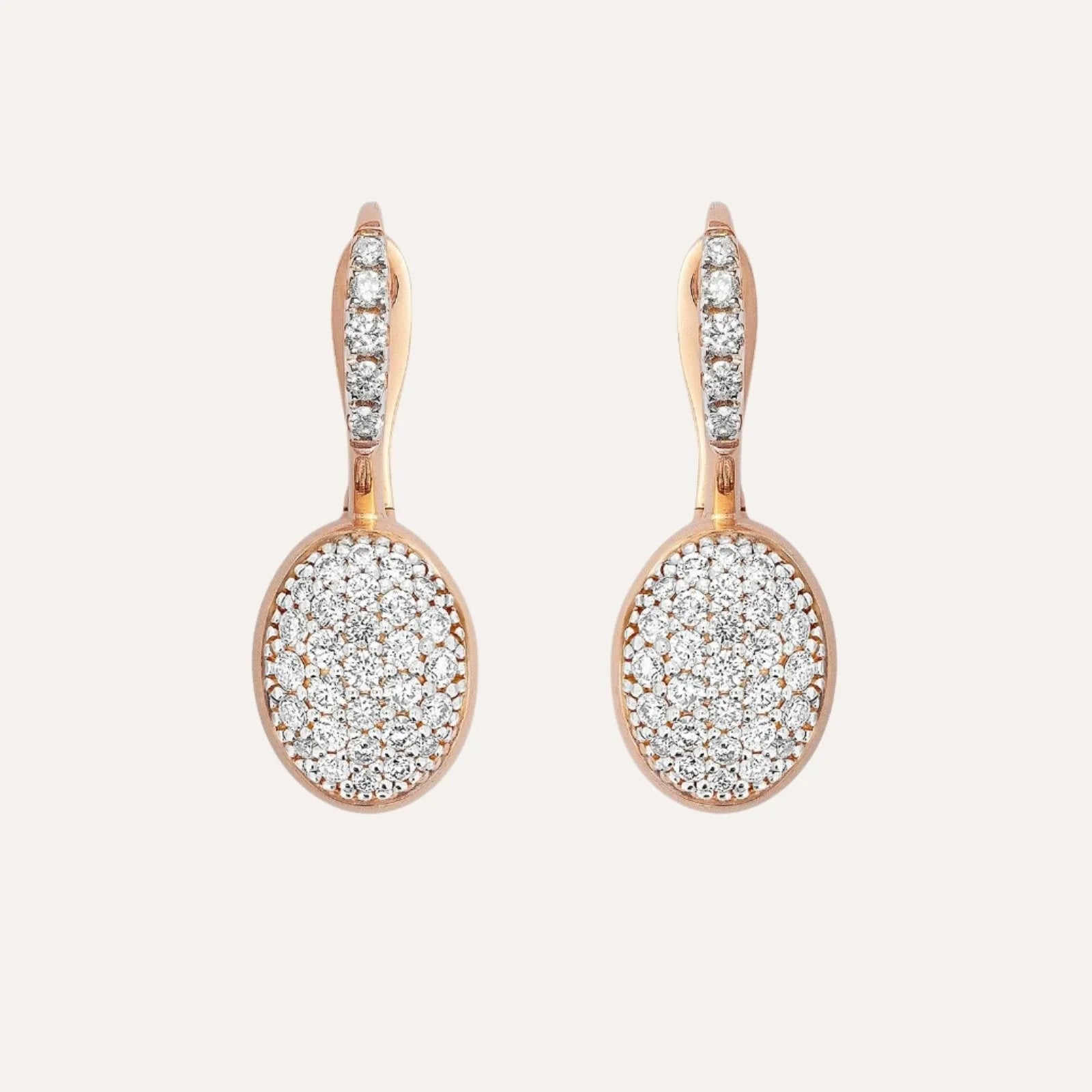 Nanis Ciliegine Rose Gold Boules Earrings with Diamonds Small - Orsini Jewellers