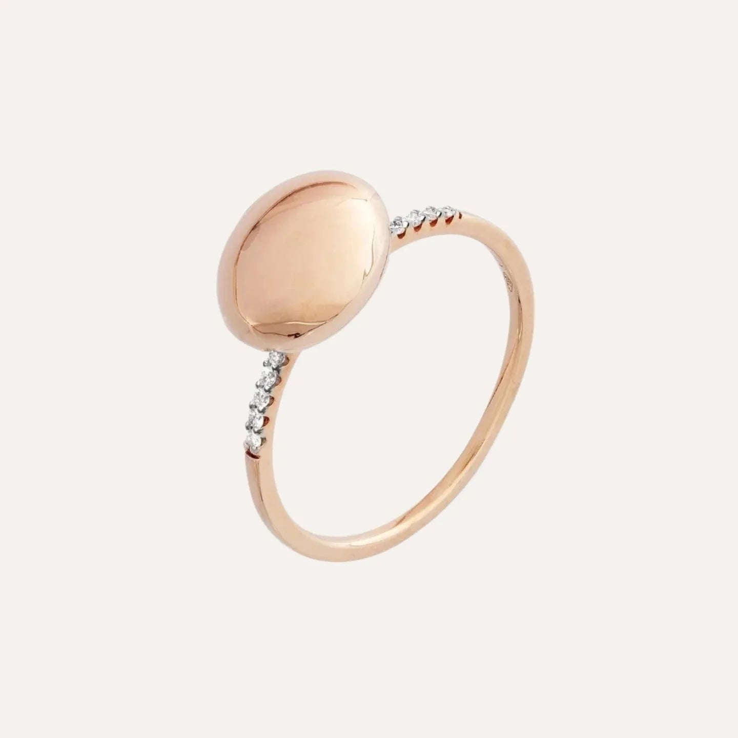 Nanis Elite Rose Gold Boule and Diamonds Pavé Ring (Medium) - Orsini Jewellers