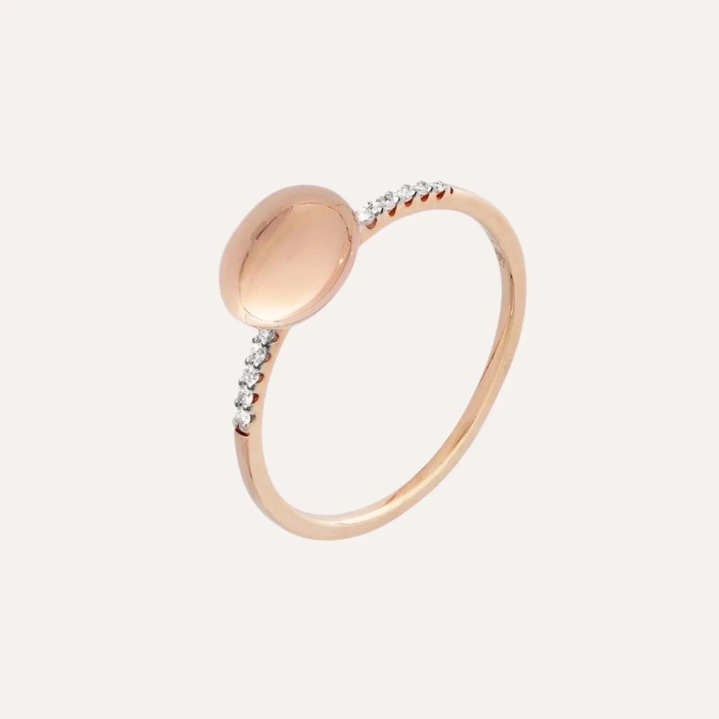 Nanis Elite Rose Gold Boule and Diamonds Pavé Ring (Small) - Orsini Jewellers