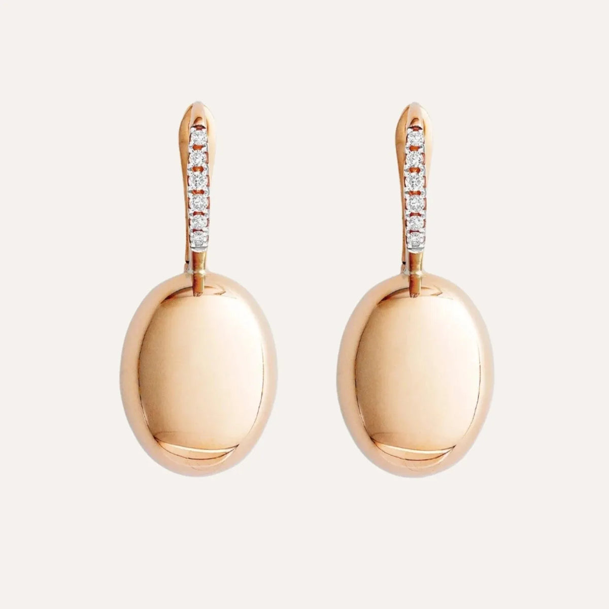 Nanis Elite Rose Gold Boules Earrings with Diamonds - Orsini Jewellers